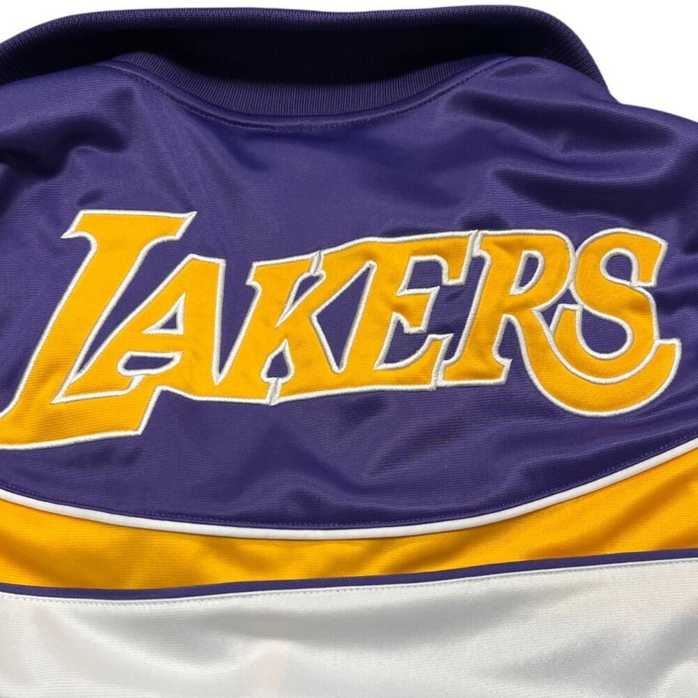 Los Angeles Lakers UNK Blue Label Track Jacket Purple Gold Medium - Picture 5 of 5